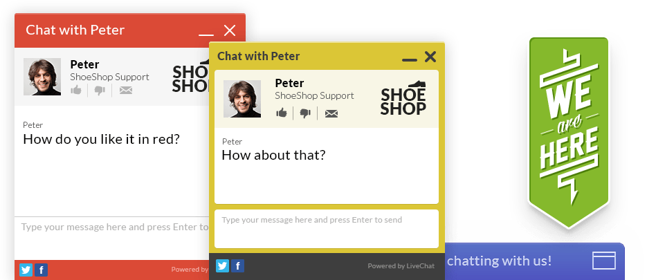 can i customize my live chat software for website